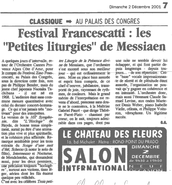 article journal La Provence "l'étonnant Claude-Samuel Lévine"
